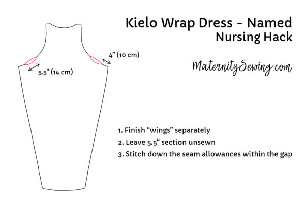 Kielo Wrap Dress Nursing Hack - Maternity Sewing